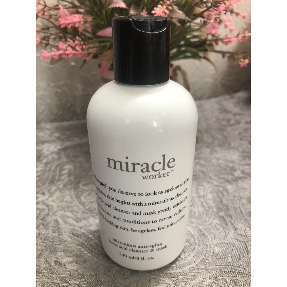 Philosophy Miracle Worker Anti-Aging Lactic Acid Cleanser & Mask 8 Oz 240 ml
